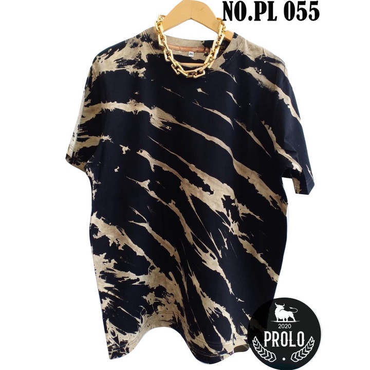 เสื้อมัดย้อมกัดดำลายขวาง ผ้าCottonแท้100%