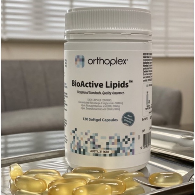 Fish Oil (double strength) น้ำมันปลา BioActive Lipids (1000 mg) กลิ่นส้ม ไร้กลิ่นคาว (Omega 3) softg