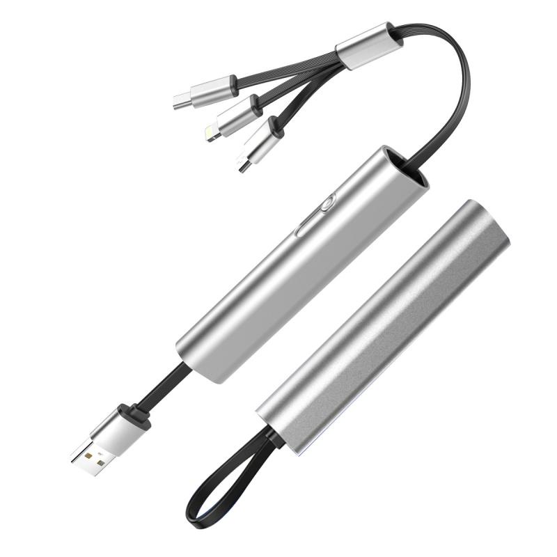 Ankndo 3 In 1 สายชาร์จ USB เป็น Micro USB Type-C Lightning ยืดหดได้ 2.4A ชาร์จเร็ว - รูปที่ 7