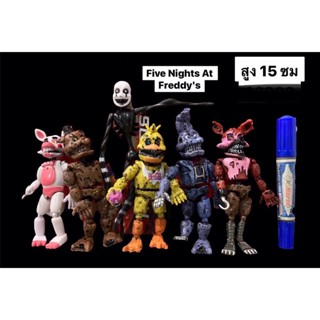 โมเดล Five Nights At Freddy’s ชุด 6 ตัว ขยับได้ทุกข้อส่วน ความสูง 15 cm (ua/m)