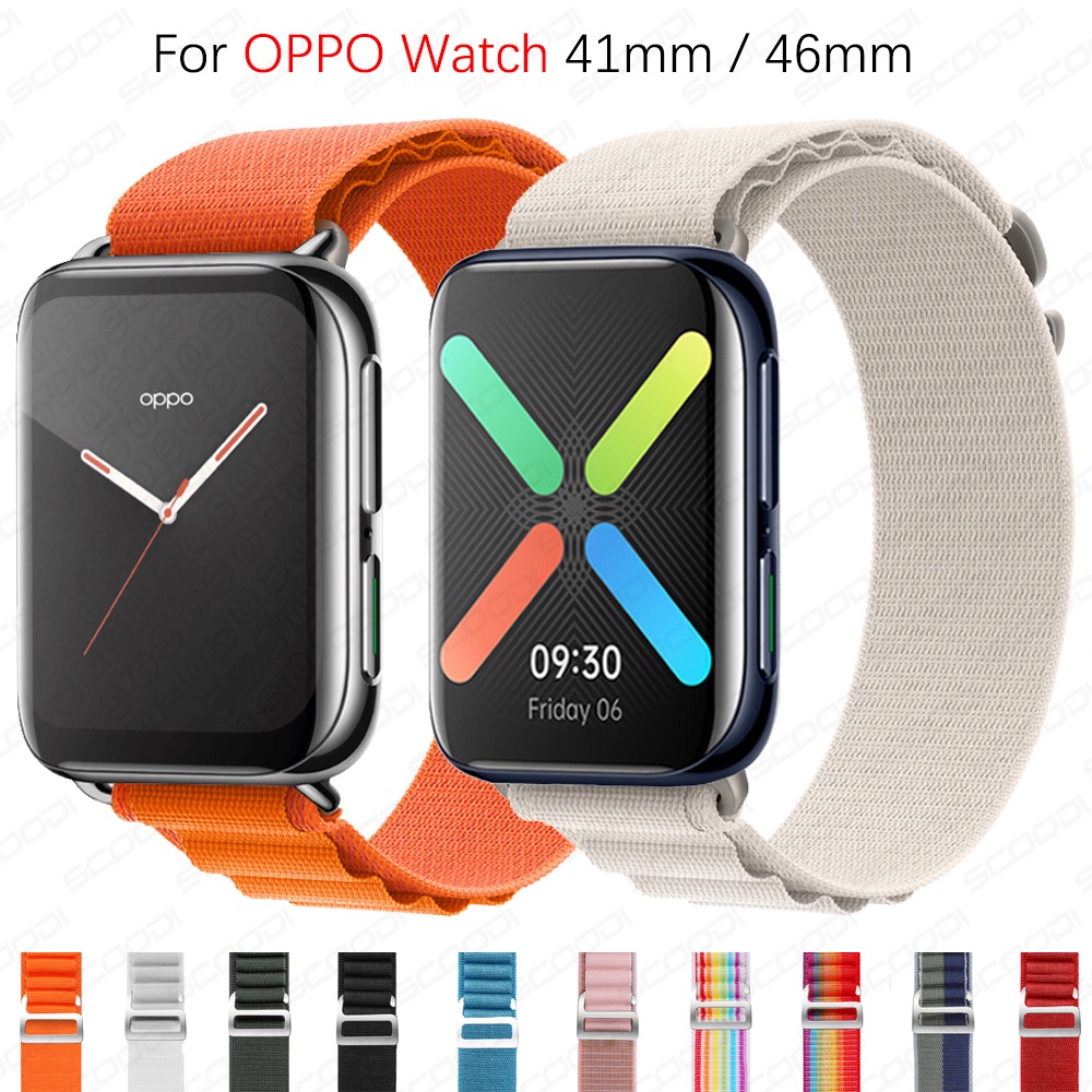 Alpine สายนาฬิกาข้อมือไนล่อน สําหรับ OPPO Watch 41 มม. 46 มม.