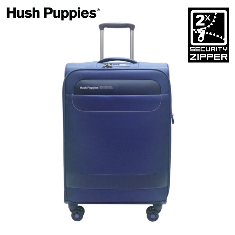 Hush Puppies กระเป๋าเดินทาง แบบแข็ง มีซิปคู่ น้ําหนักเบาพิเศษ (19 นิ้ว 24 นิ้ว 28 นิ้ว) HP-693145