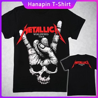 เสื้อยืดRock Band Metallica Master Of Puppets Shirt For Men And Women Black T-Shirt Sublimation Unisex Tee