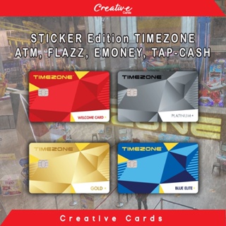 สติกเกอร์การ์ดผิว Atm - Timezone Edition Vinyl + Laminating Glossy Debit Credit Emoney, Flazz, Etoll Etc