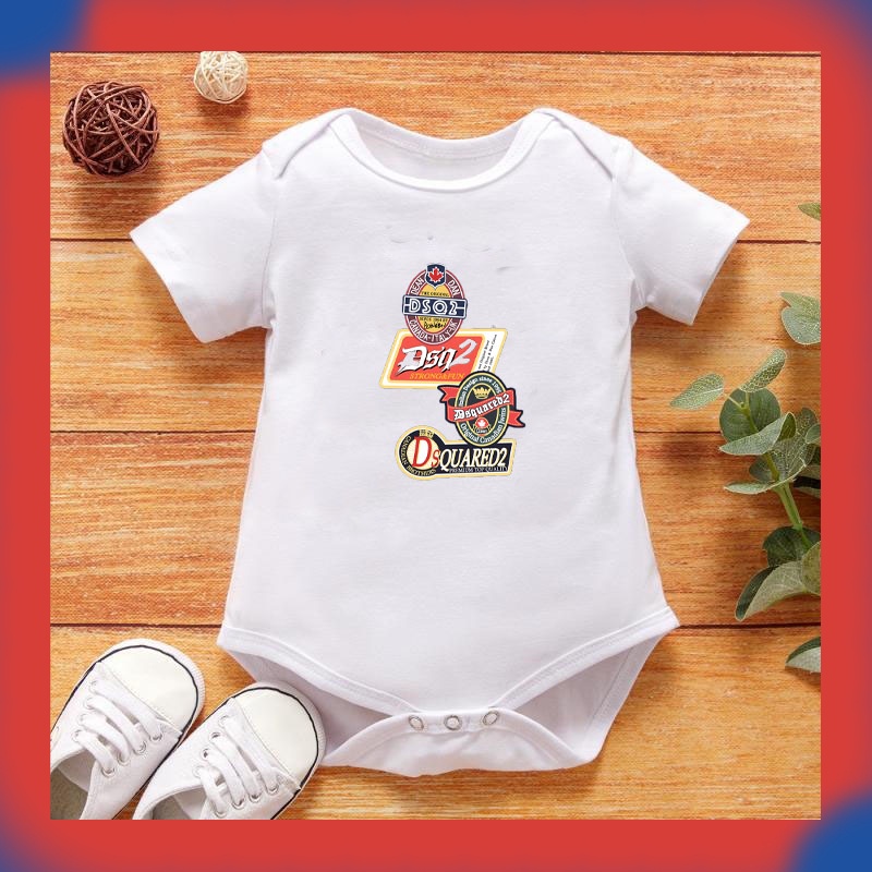 ชุดจั๊มสูทสําหรับเด็กทารกพิมพ์ลายแฟชั่นเป็นมิตรกับผิวระบายอากาศได้ Kom M8MJ