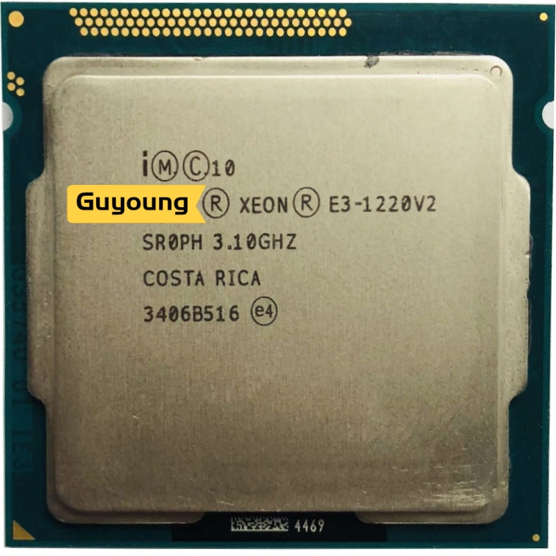 โปรเซสเซอร์ Xeon E3-1220 v2 E3 1220v2 E3 1220 v2 3.1 GHz โปรเซสเซอร์ Quad-Core ใช้แล้ว 8M 69W LGA 11