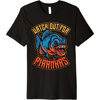 Adult Watch Out For Piranhas Piranha Premium T-Shirt - Mens T-Shirts