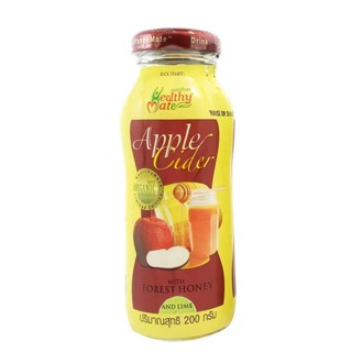 Healthy Mate Apple Cider Organic Forest Honey 200ml  น้ำส้มสายชู น้ำส้มสายชูสกัด น้ำผึ้งป่าและมะนาว