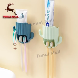 ที่เแขวนแปรงสีฟัน ที่แขวนแปรงสีฟัน​ติด​ผนัง​ ที่วางยาสีฟัน ที่ใส่แปรงสีฟัน​ ที่เก็บแปรงสีฟัน ติดผนัง ไม่ต้องเจาะ