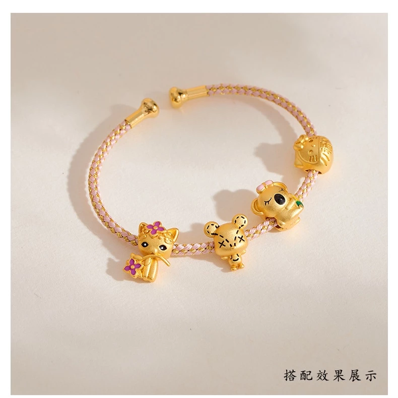 สร้อยข้อมือเชือกลวดเหล็กถักรูปตัว C 3 มม. สีแดง thumbnail 8