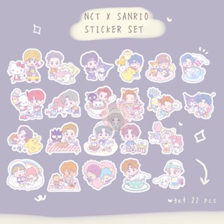 ชุดสติกเกอร์ nct x sanrio 22 ชิ้น)