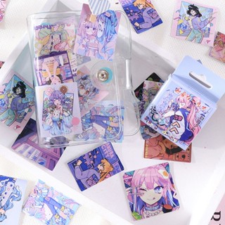 Emmoo สติกเกอร์ ลายการ์ตูน สําหรับตกแต่งสมุดไดอารี่ 46 แผ่น ต่อกล่อง