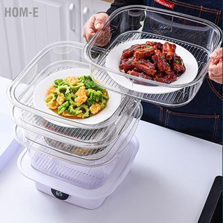 Hom-E Dish Cover Transparent Plastic Temperature Measurement Display Dust Proof Food Insulated