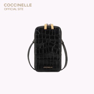 COCCINELLE FLOR CROCO SHINY SOFT smartphone holder 270101 กระเป๋าใส่มือถือ