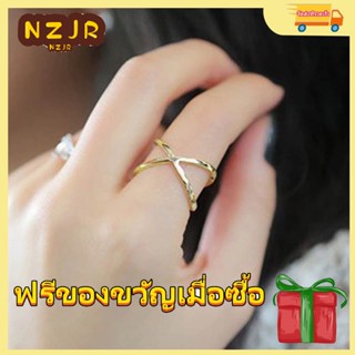 ※NZJR※ แหวนโลหะผสม แบบกลวง สามมิติ แฟชั่นสําหรับผู้หญิง