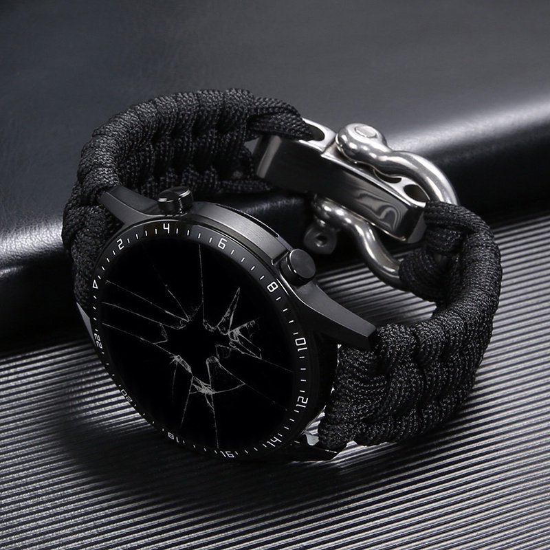 สายนาฬิกาข้อมือไนล่อนถัก 20 มม. 22 มม. อุปกรณ์เสริม สําหรับ Galaxy Watch 3 4 5 41 45 มม. 40 44 มม. 42 46 มม. H-uawei Watch GT3 GT2e GT2