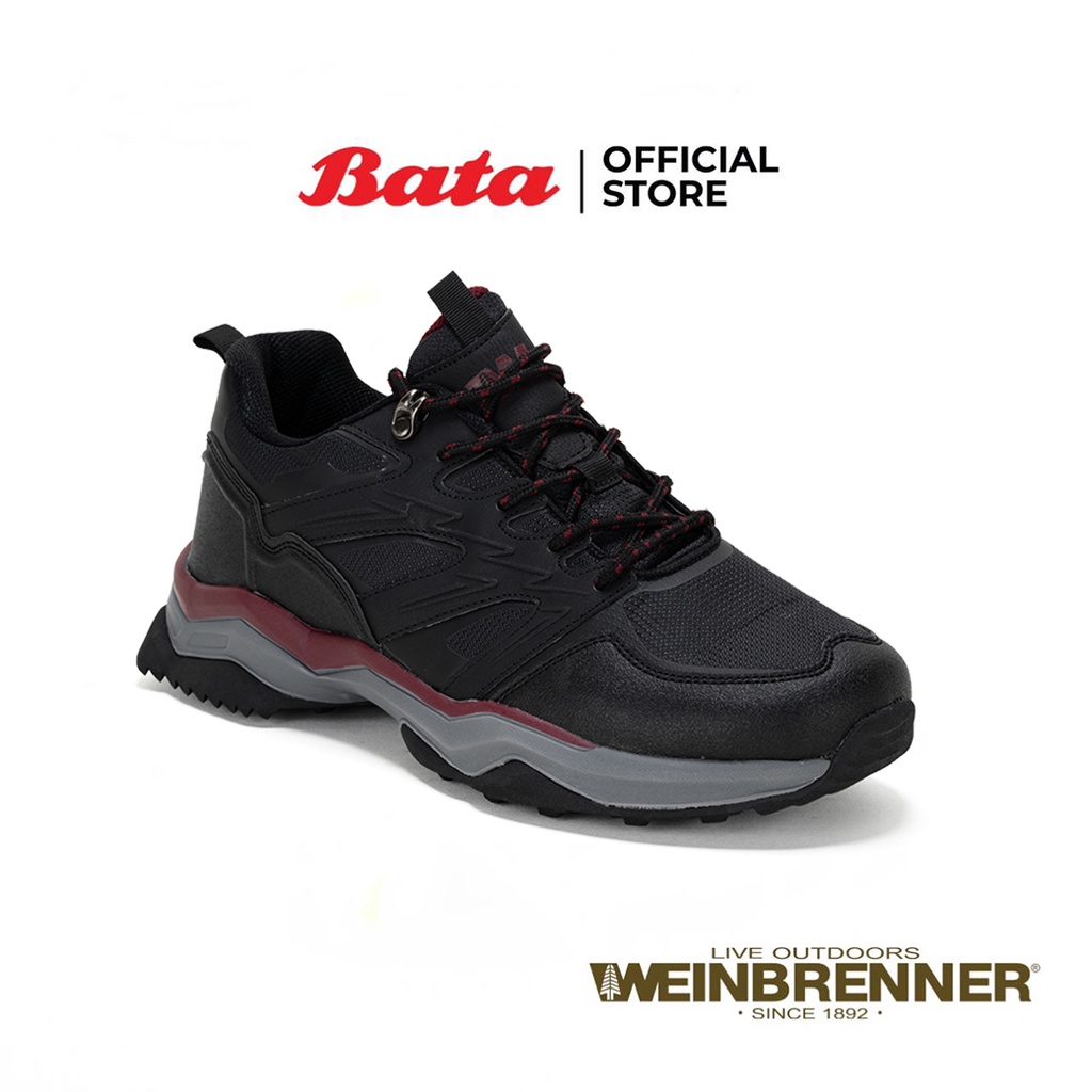 Bata บาจา WEINBRENNER รองเท้าผ้าใบ ใส่เดินป่า ลำลอง สวมใส่ง่าย กระชับ รองรับน้ำหนักเท้าได้ดี  รุ่นKAILAS สีดำ 8306808