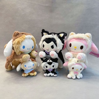 Sanrio Kuromi Melody Cinnamoroll Plush Pendant Toy Cinnamoroll Keychain Stuffed Doll Kids Gifts