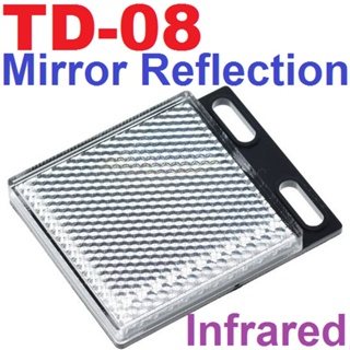 TD-08 แผ่นสะท้องแสงอินฟาเรด Photoelectric Sensor Switch Reflector Mirror Reflection Plate Feedback Board Infrared Sensor