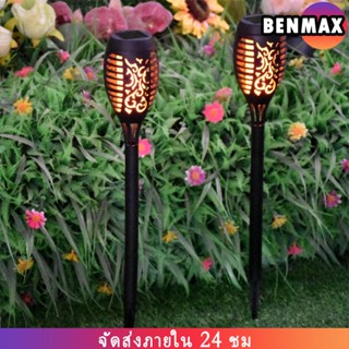 Benmax โคมไฟปักพื้นสวน ไฟปักสนามโซล่าเซลล์ ไฟแต่งสวน ไฟทางเดิน โคมไฟสนาม ไฟโรงเเรมสว่างอัตโนมัติในที่มืด