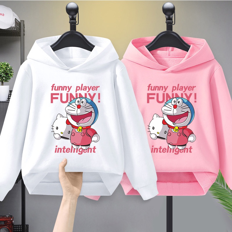 E245 เสื้อฮู้ดเด็กลายแฟชั่นสวยน่ารัก.เสื้อแขนยาว.มี7สีหลายไซส์(110-160)ใส่ได้ทั้งเด็กชายและเด็กหญิง