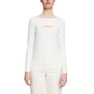 ESPRIT Womens Long-sleeve cut-out top