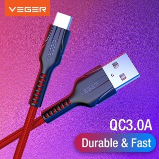 Veger สายชาร์จเร็ว QC 3.0A USB Type C - 1000 มม. ทนทาน