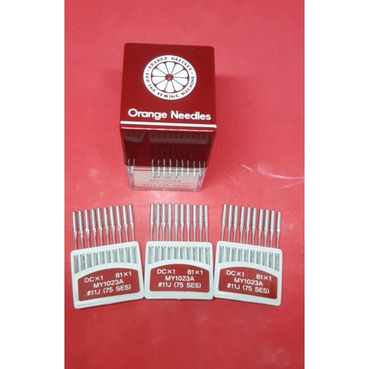 Mutiaradstore เข็มสีส้ม Dcx 1 ขนาด 9J Dc11J Dc 14J Dc 16J สีส้ม