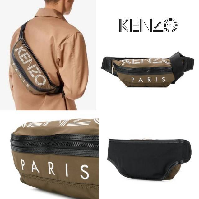 [เก็บ code ลดเพิ่ม 1000]พร้อมส่ง📦กระเป๋าคาดอก Kenzo Logo Belt Bag**ของเเท้
