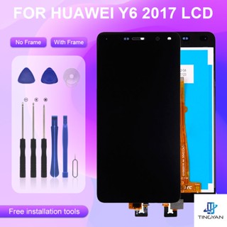 หน้าจอสัมผัสดิจิทัล Lcd สําหรับ Huawei Y6 2017 Y5 2017