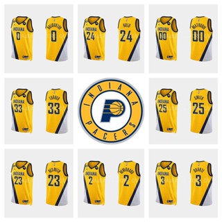 2022-2023 Indiana Pacers เสื้อบาสเก็ตบอลเสื้อยืดผู้ชาย NBA Jersey