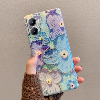 เคสโทรศัพท์มือถือ แบบนิ่ม ลายดอกไม้ สีม่วง สําหรับ Realme 10 4G 5G Pro Plus Pro+ Realme10Pro+ 10Pro 10Pro+