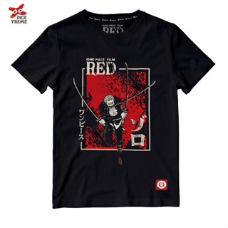 Dextreme เสื้อยืดวันพีซ (DOP-1603) One Piece Film Red ลาย ZORO โซโล มี สีดำ และ สีกรม