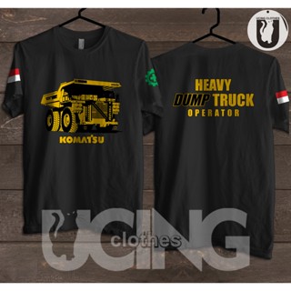 เสื้อยืด พิมพ์ลายรถบรรทุก Komatsu Heavy Dump Truck Heavy Equipment Operator Distro