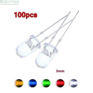 【Big Discounts】100PCS Super Bright LED 3mm Red/Blue/Green/White/Yellow LED Transparent Bulb#BBHOOD