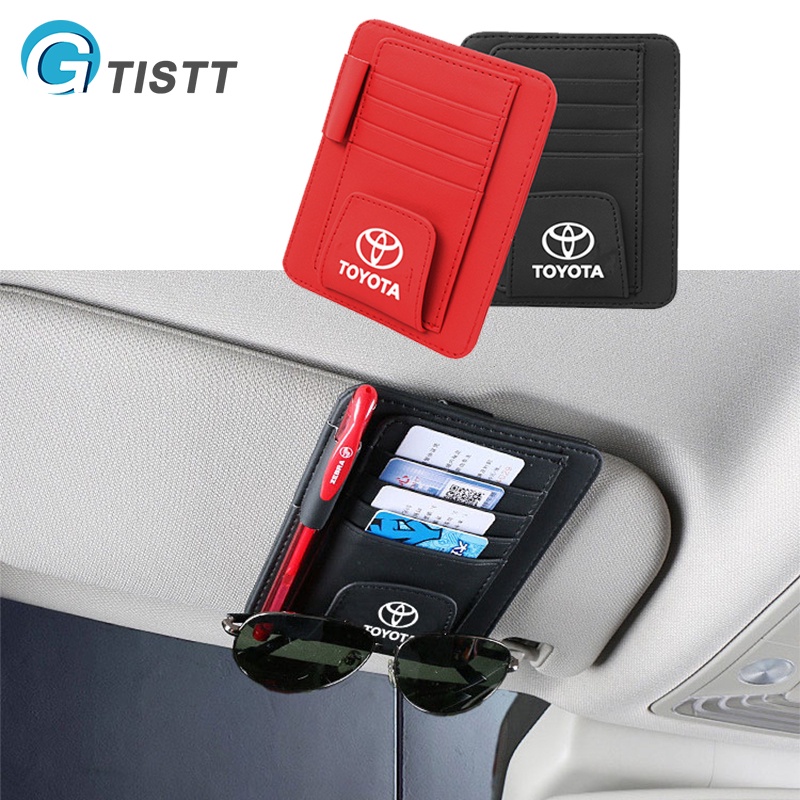 GTISTT ที่บังแดดรถยนต์ กล่องเก็บของในรถ ที่เก็บของในรถ ที่ใส่บัตรในรถ ที่เก็บแว่นตาในรถ ที่วางของในร