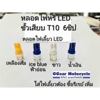 หลอดไฟหรี่ หลอดไฟเลี้ยว หลอดไฟled หลอดled (ราคา ต่อ 1 หลอด) ขั้ว T10 หัวมิเนียม