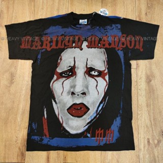 MARILYN MANSON BOOTLEG OVERPRINT เสื้อวง เสื้อทัวร์ บูทเลท