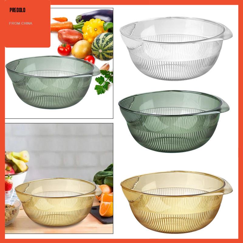 [Predolo] Kitchen Colander Container with One Handle Large for Cleaning
