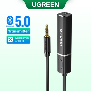 UGREEN อะแดปเตอร์ส่งสัญญาณเสียง แบบไร้สาย บลูทูธ 5.0  3.5 มม. พร้อมไมโครโฟน