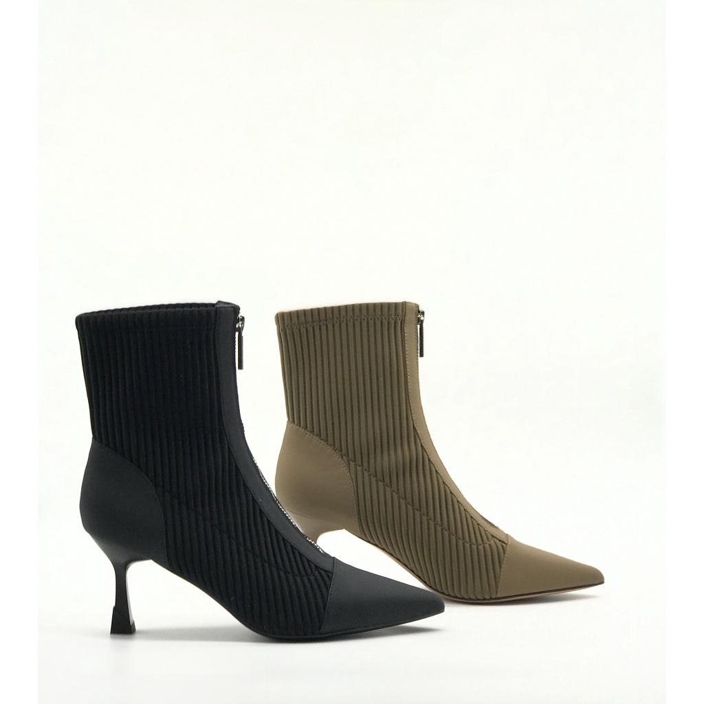 Comfort Zone Sexy Stiletto Boots - Made with High Quality Sheepskin And Fabric, 3 inch heels