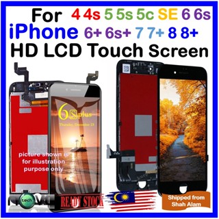 หน้าจอ LCD สําหรับ iPhone 4 iPh 4s iPh 5 5S 5C SE iPh 6 iPhone 6s 6+ 6s+ iPh 7 iPh 7+ iPh 8 iPhone 8+