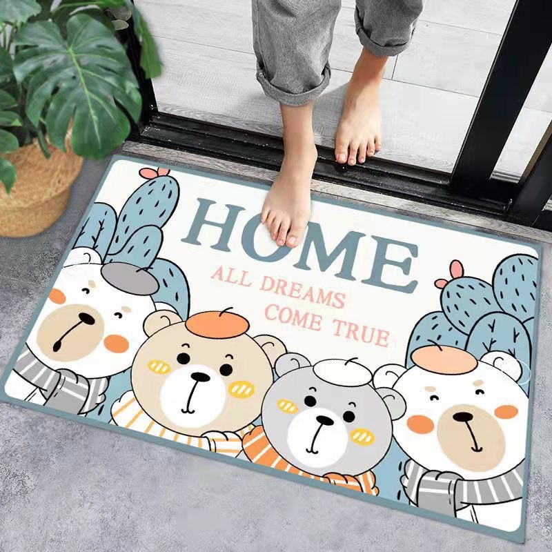 🌷New🌷พรมเช็ดเท้า พรมเช็ดเท้าห้องน้ำ ซับน้ำได้ดี ด้านล่างเป็นยางกันลื่น ลายการ์ตูนน่ารักๆ พร้อมส่ง - รูปที่ 3