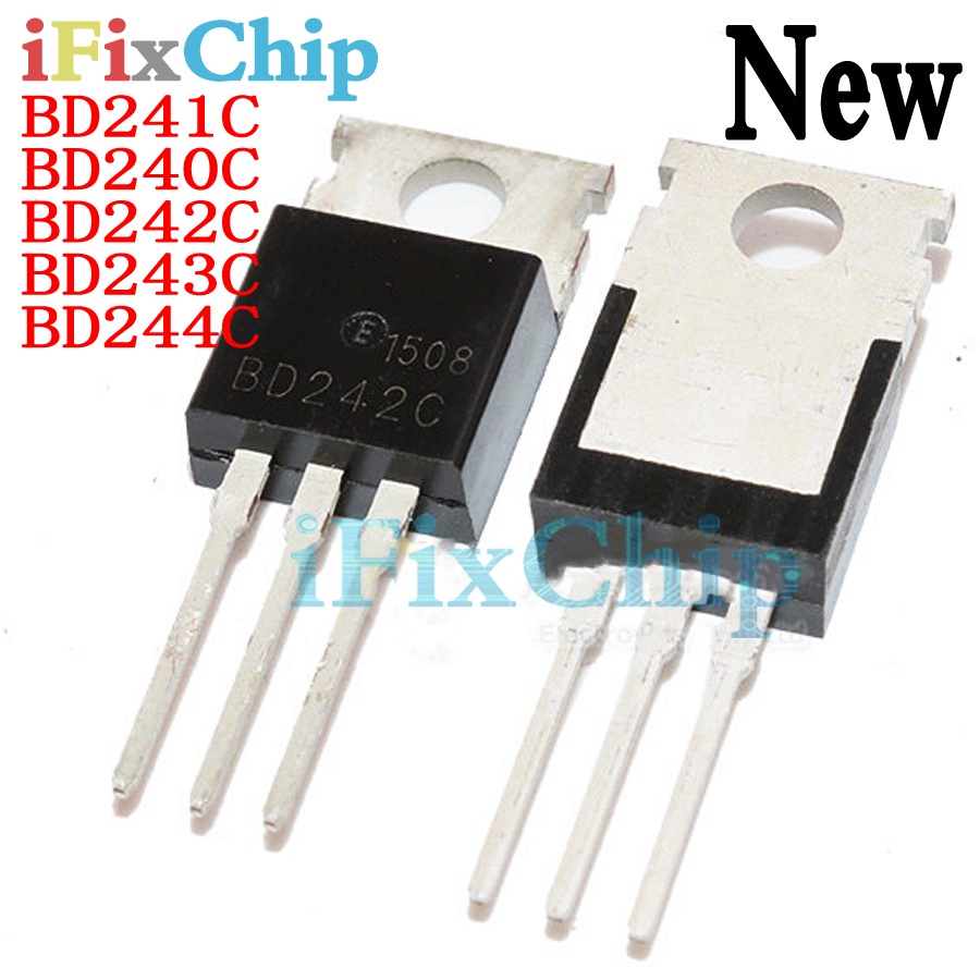 10pcs ยี่ห้อใหม่ BD241C TO-220 BD241 241C BD240C BD240 BD242C BD243C BD243 BD244C BD244