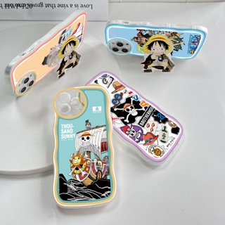 【ฟรี ที่วางโทรศัพท์】Huawei P30 P20 Pro Lite เคสหัวเว่ยสำหรับ Soft TPU Clear Case การ์ตูน One Piece เคส เคสโทรศัพท์ เคสมือถือ เคสนิ่ม Big Wave Shockproof Cover