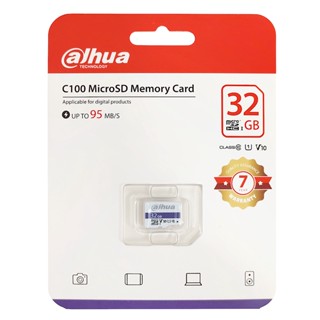 เมมโมรี่การ์ดสำหรับกล้องวงจรปิดและกล้องติดรถยนต์ Dahua MicroSD Memory Card 32GB (Class10) [ของแท้100%]