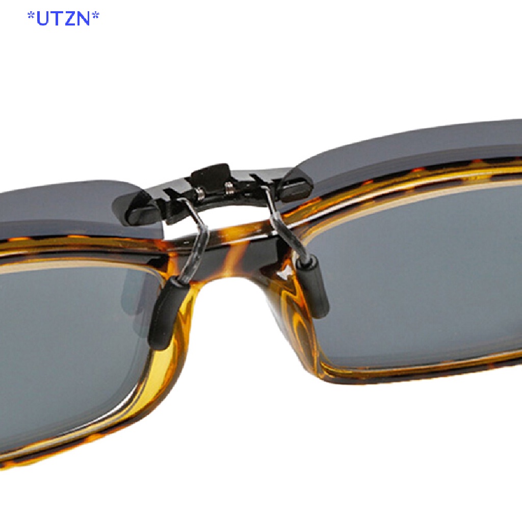 UTZN> Clip On Driving Glasses แว่นกันแดด Day Vision UV400 Lens Night Vision ใหม่ - รูปที่ 4