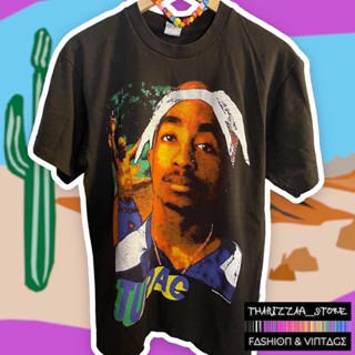 เสื้อยืดผ้าฟอกเฟด ลายtupac