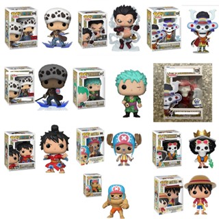 โมเดลฟิกเกอร์ Funko Pop One Piece Zoro Luffy Trafalgar Law Brook Chopper ของเล่นสําหรับเด็ก