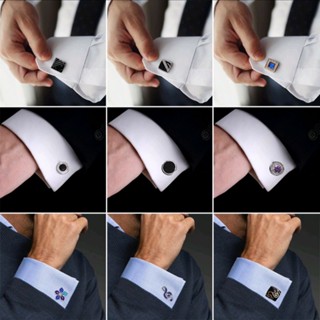 (สินค้าพร้อมส่งจากไทย2-3วัน) Cufflinks premium กระดุมข้อมือเสื้อเชิ้ต